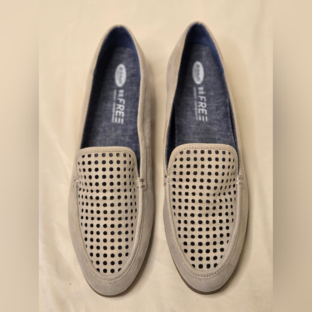 Dr. Scholl's Shoes Women's Excite Chop Moccasin BE FREE Size 9.5 Perforated Grey